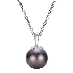 Parkplace Pearls 14KT White Gold Akoya Pearl Pendant 986102/BLKWH18R