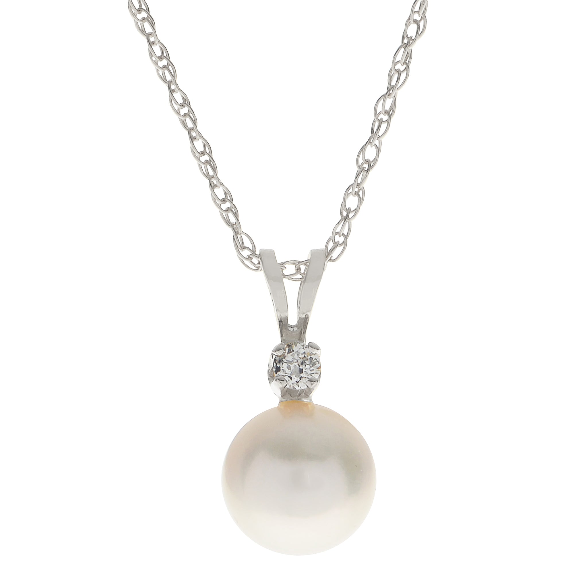 Parkplace Pearls 14KT White Gold Akoya Pearl Pendant 986518/AAWH18R