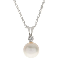 Parkplace Pearls 14KT White Gold Akoya Pearl Pendant 986518/AAWH18R