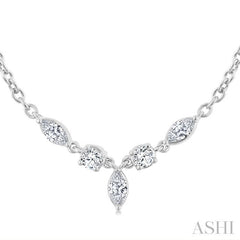 ASHI Marquise & Round Shape Diamond Fashion Necklace 986YUPPFGNKWG