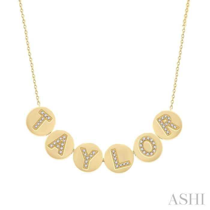 ASHI Block 'TAYLOR' Diamond Disc Necklace 986Z0PPTSNKYG