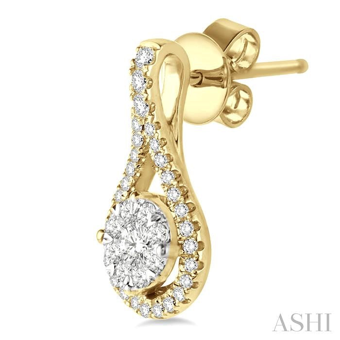 ASHI Pear Shape Lovebright Diamond Earrings 98733PPFGERYW