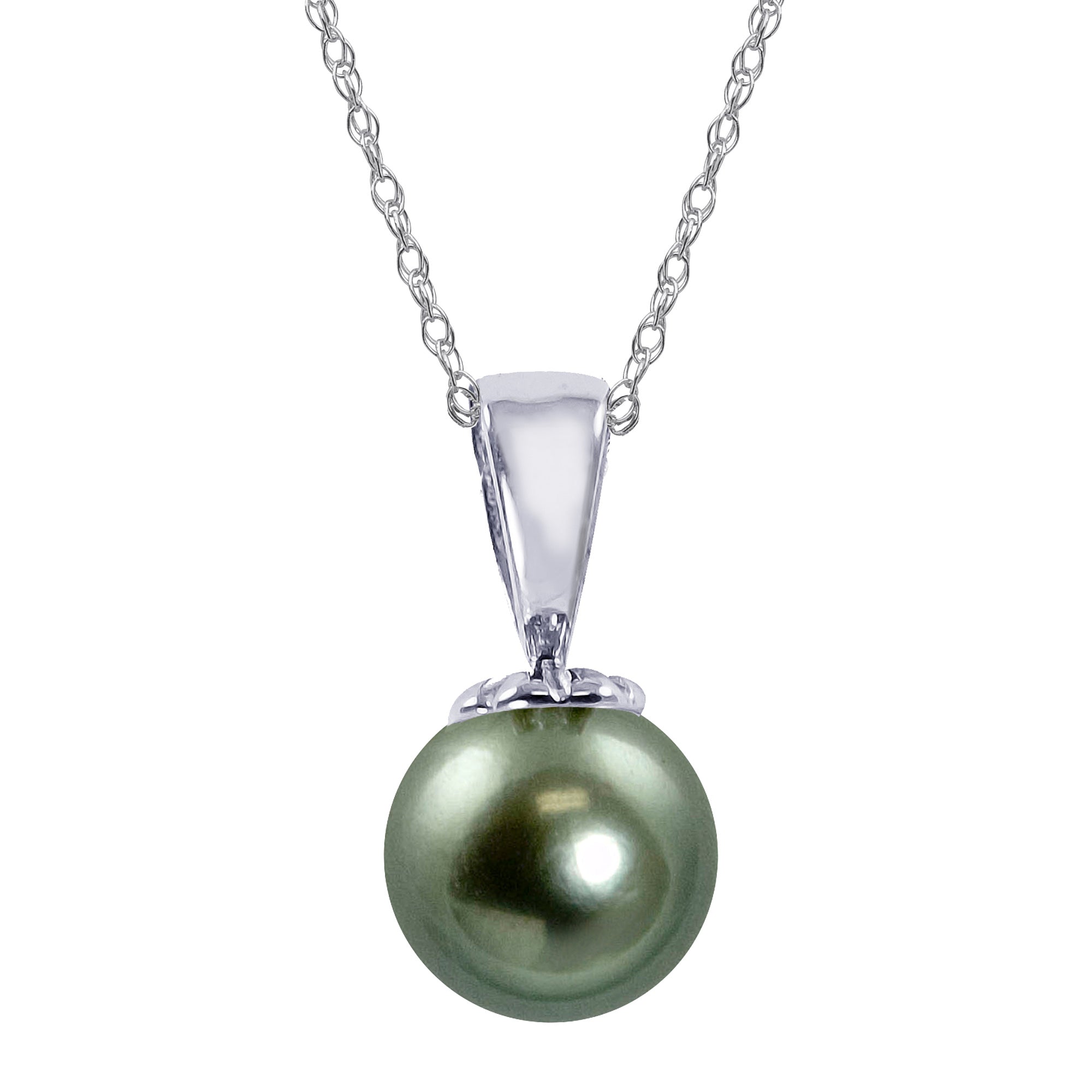 Parkplace Pearls 14KT White Gold Tahitian Pearl Pendant 987799/BWH18R