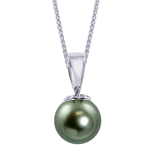 Parkplace Pearls 14KT White Gold Tahitian Pearl Pendant 987799/BWH18W