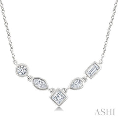 ASHI Mixed Shape Diamond Fashion Necklace 987YQPPFGNKWG