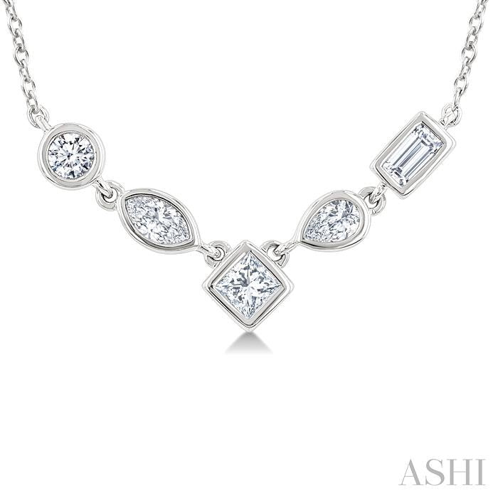 ASHI Mixed Shape Diamond Fashion Necklace 987YQPPFGNKWG