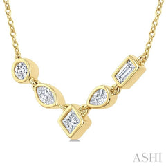 ASHI Mixed Shape Diamond Fashion Necklace 987YQPPFGNKYG