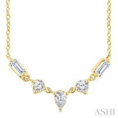 ASHI Mixed Shape Diamond Fashion Necklace 988YUPPFGNKYG
