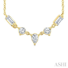 ASHI Mixed Shape Diamond Fashion Necklace 988YUPPFGNKYG