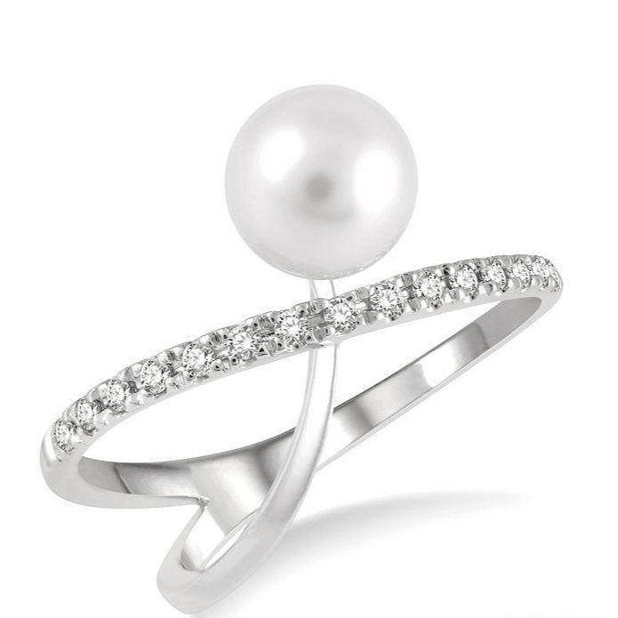 Parkplace Jewelers Pearl & Diamond Fashion Ring 56158PPFGWPWG