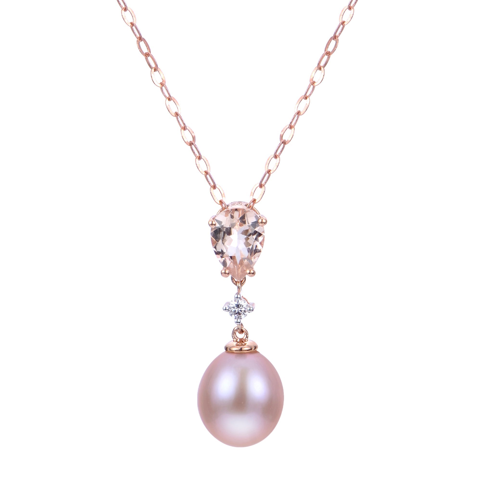 Parkplace Pearls 14KT Rose Gold Freshwater Pearl Pendant 989875/RG-NQ18