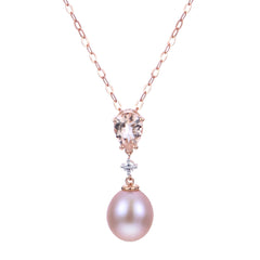 Parkplace Pearls 14KT Rose Gold Freshwater Pearl Pendant 989875/RG-NQ18