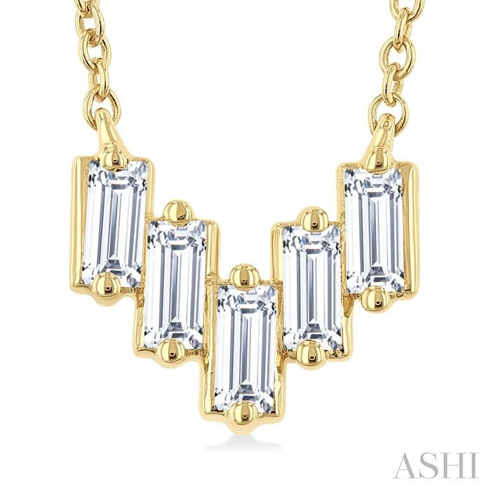 ASHI Baguette Diamond Fashion Necklace 989YQPPFGNKYG