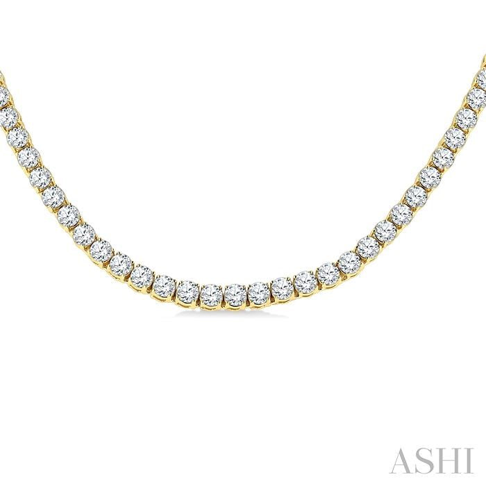 ASHI Diamond Tennis Necklace 989ZMPPFGNKYG-20