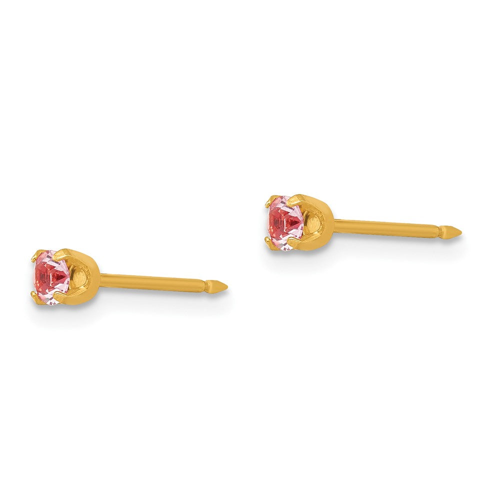 98E Inverness 14k 3mm June Crystal Birthstone Post Earrings