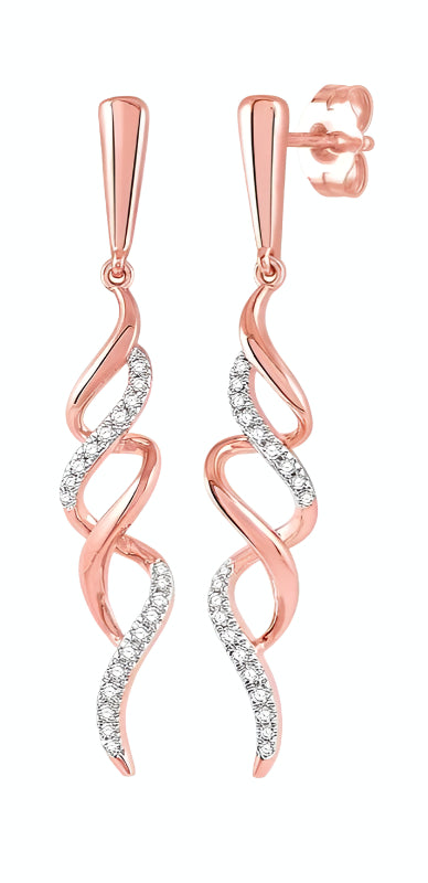 Parkplace Jewelers Swirl Diamond Fashion Long Earrings 682D8PPTSERPG