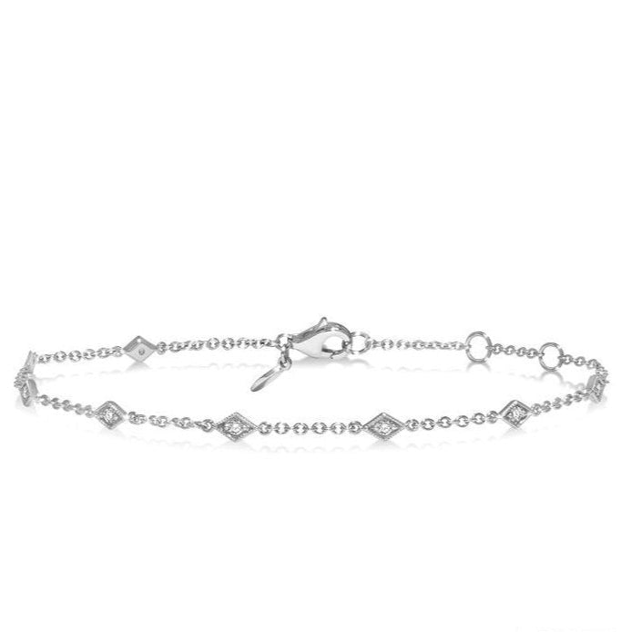 Parkplace Jewelers Kite Diamond Station Chain Bracelet 701C0PPTGWG