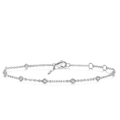 Parkplace Jewelers Kite Diamond Station Chain Bracelet 701C0PPTGWG