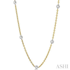 ASHI Diamond Station Necklace 990A1PPFGNKYW-1.50