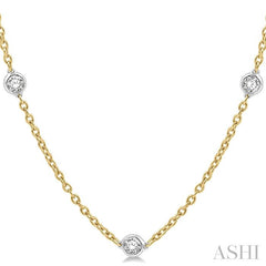 ASHI Diamond Station Necklace 990A1PPFGNKYW-1.50