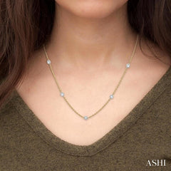 ASHI Diamond Station Necklace 990A1PPFGNKYW
