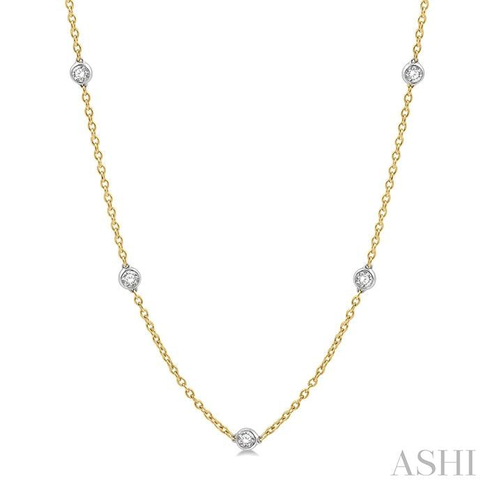 ASHI Diamond Station Necklace 990A1PPFGNKYW