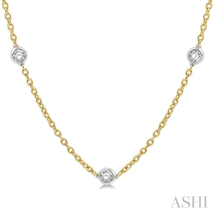 ASHI Diamond Station Necklace 990A1PPFGNKYW
