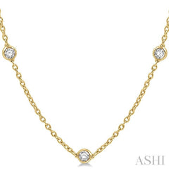 ASHI Diamond Station Necklace 990A1PPFHNKYG-1.50