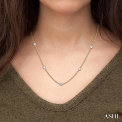 ASHI Diamond Station Necklace 990A2PPFGNKYW