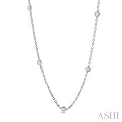 ASHI Diamond Station Necklace 990A2PPFHNKWG
