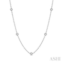 ASHI Diamond Station Necklace 990A2PPFHNKWG