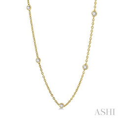 ASHI Diamond Station Necklace 990A2PPFHNKYG