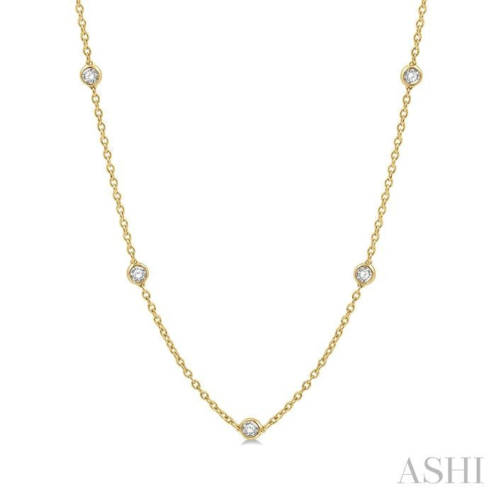 ASHI Diamond Station Necklace 990A2PPFHNKYG