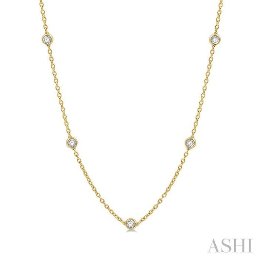 ASHI Diamond Station Necklace 990A2PPFHNKYG