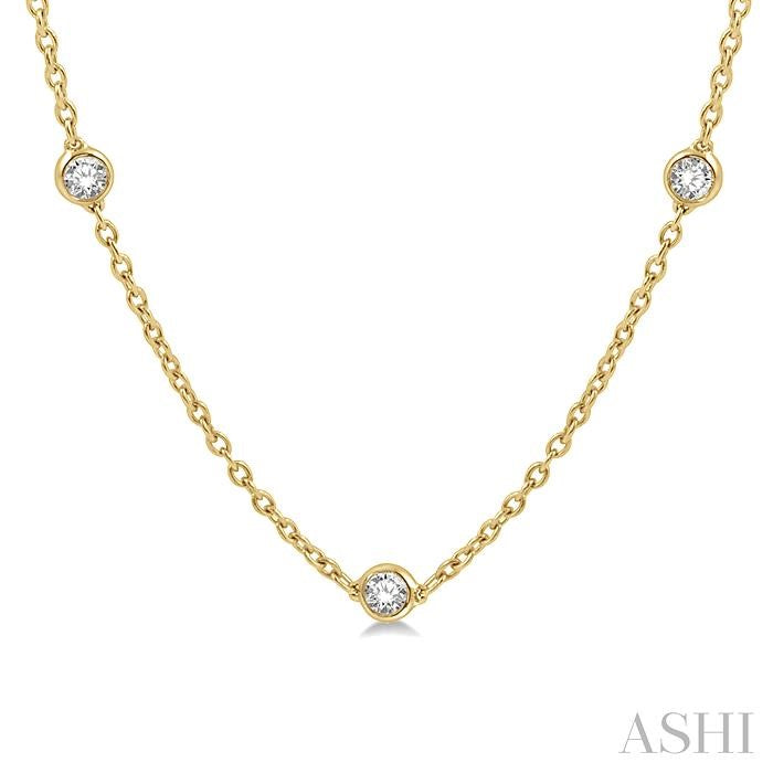 ASHI Diamond Station Necklace 990A2PPFHNKYG