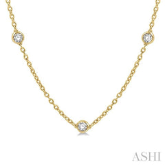 ASHI Diamond Station Necklace 990A2PPFHNKYG