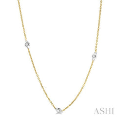 ASHI Diamond Station Necklace 990AHPPFGNKYW