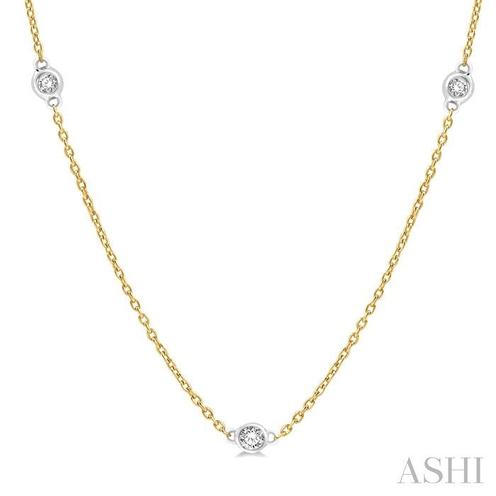ASHI Diamond Station Necklace 990AHPPFGNKYW