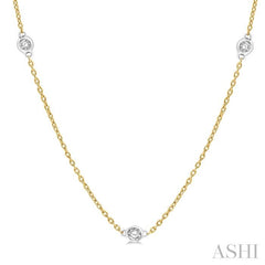 ASHI Diamond Station Necklace 990AHPPFGNKYW
