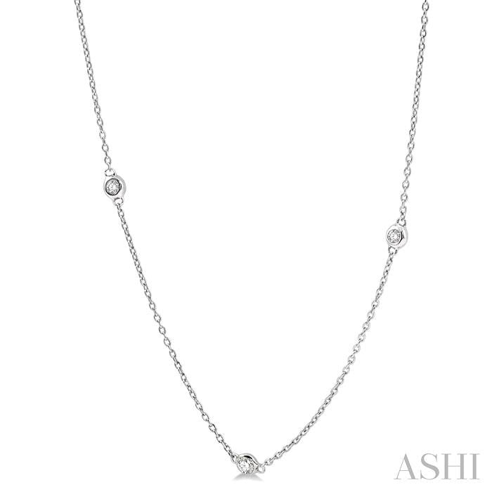 ASHI Diamond Station Necklace 990AQPPFHNKWG