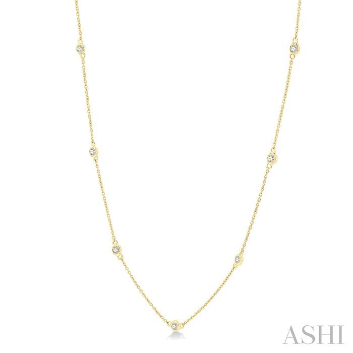 ASHI Diamond Station Necklace 990AUPPFGNKYG