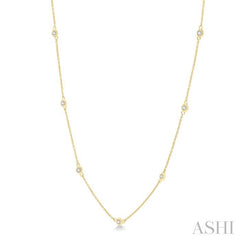 ASHI Diamond Station Necklace 990AUPPFGNKYG