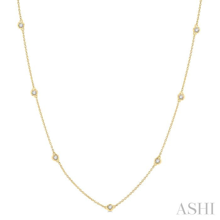 ASHI Diamond Station Necklace 990AUPPFGNKYG