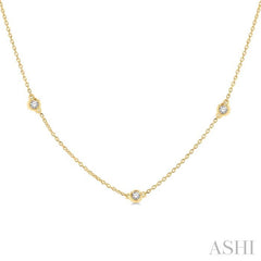 ASHI Diamond Station Necklace 990AUPPFGNKYG