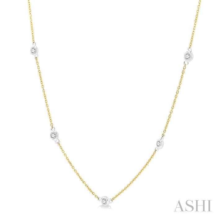 ASHI Diamond Station Necklace 990AUPPFGNKYW