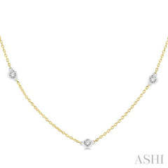 ASHI Diamond Station Necklace 990AUPPFGNKYW