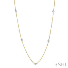 ASHI Diamond Station Necklace 990AVPPFGNKYW