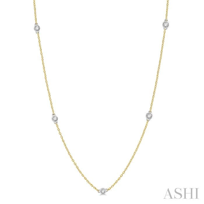 ASHI Diamond Station Necklace 990AVPPFGNKYW