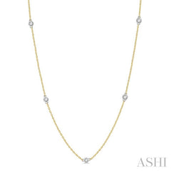 ASHI Diamond Station Necklace 990AVPPFGNKYW