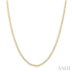 ASHI Illusion Diamond Tennis Necklace 990Q3PPFGNKYG